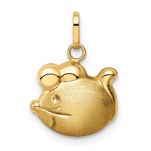 Image of 14k Yellow Gold Satin & Polished Mouse Pendant