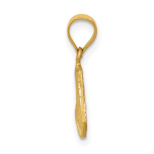 Image of 14K Yellow Gold Satin & Shiny-Cut Mary Pendant