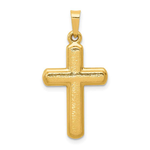 Image of 14K Yellow Gold Satin Latin Cross Pendant