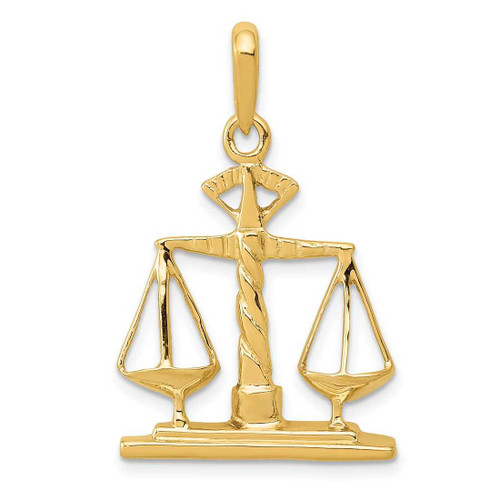 Image of 14K Yellow Gold Scales Of Justice Pendant