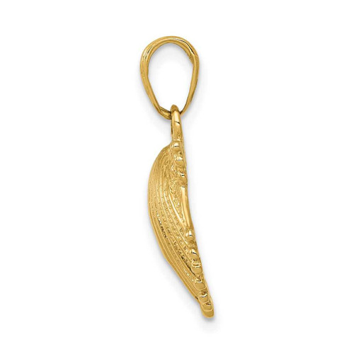 Image of 14K Yellow Gold Scallop Shell Pendant C3375