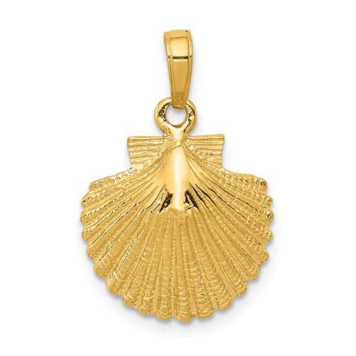 Image of 14K Yellow Gold Scallop Shell Pendant K2918