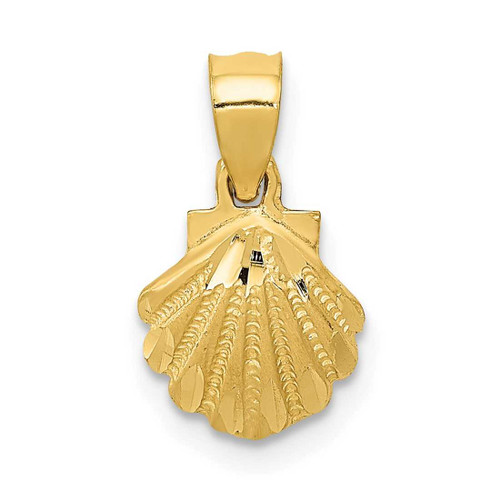 Image of 14K Yellow Gold Scallop Shell Pendant K2965