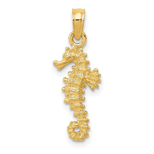 Image of 14K Yellow Gold Sea Horse Pendant
