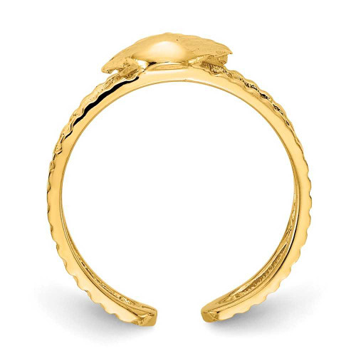 Image of 14K Yellow Gold Sea Shell Toe Ring