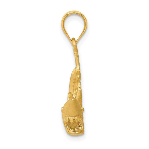 Image of 14K Yellow Gold Shark Pendant C116