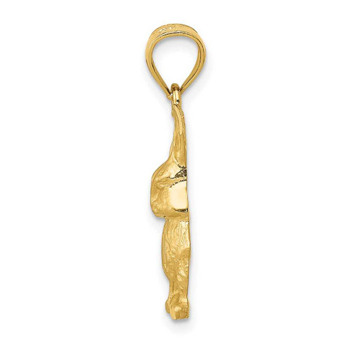 Image of 14K Yellow Gold Shiny-Cut Rabbit Pendant