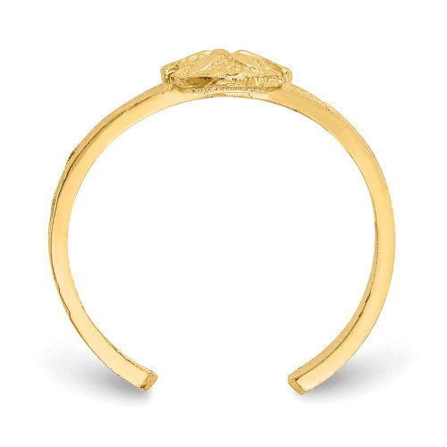 Image of 14K Yellow Gold Shiny-cut Sand Dollar Toe Ring