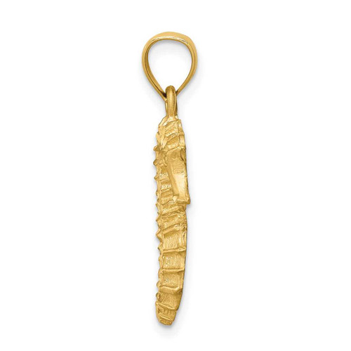 Image of 14k Yellow Gold Shiny-Cut Seahorse Pendant