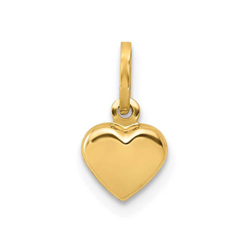 Image of 14K Yellow Gold Small Hollow Heart Charm