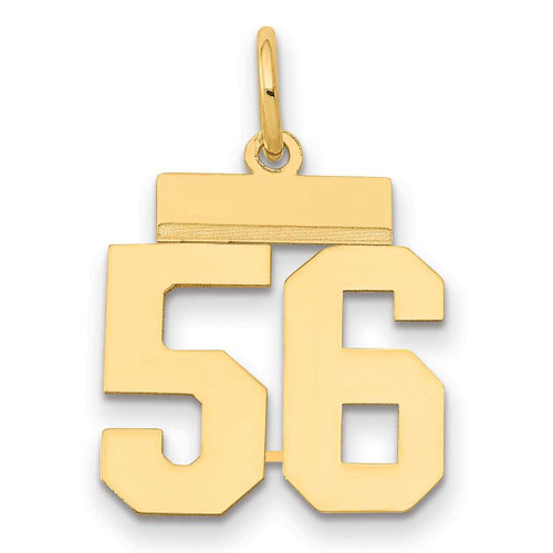 Image of 14K Yellow Gold Small Polished Number 56 Charm LS56