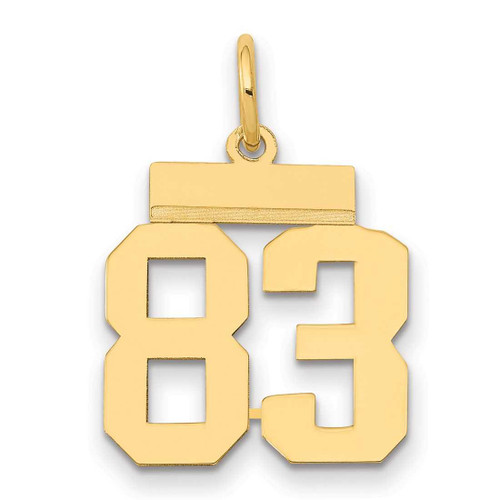 Image of 14K Yellow Gold Small Polished Number 83 Charm LS83