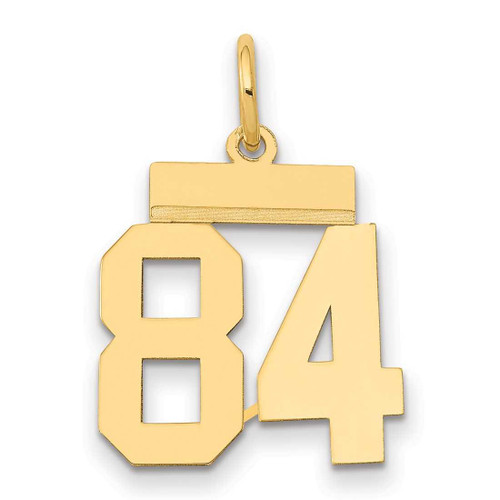 Image of 14K Yellow Gold Small Polished Number 84 Charm LS84