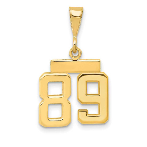Image of 14K Yellow Gold Small Polished Number 89 Charm SP89