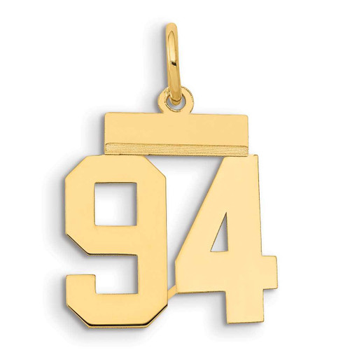 Image of 14K Yellow Gold Small Polished Number 94 Charm LS94