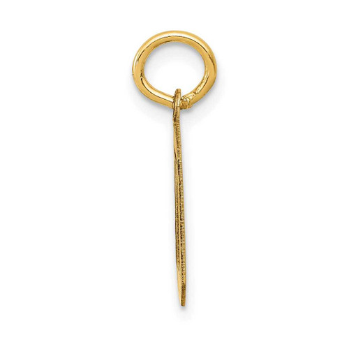Image of 14K Yellow Gold Small Satin Number 0 Charm