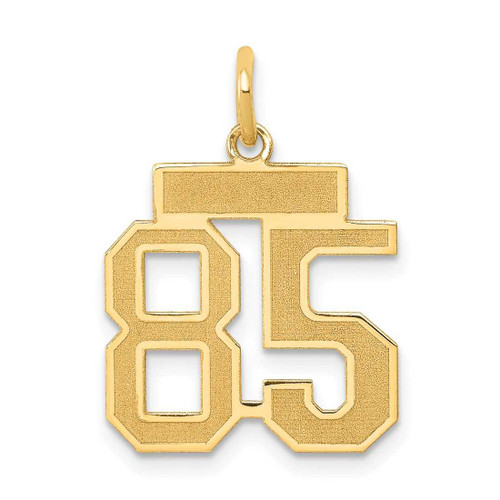 Image of 14K Yellow Gold Small Satin Number 85 Charm