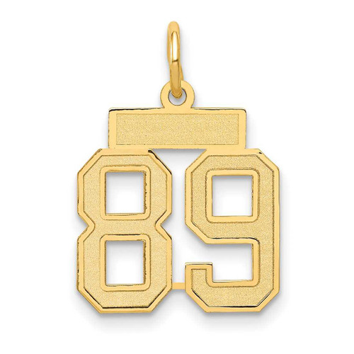 Image of 14K Yellow Gold Small Satin Number 89 Charm