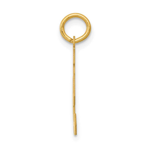 Image of 14K Yellow Gold Small Satin Number 91 Charm