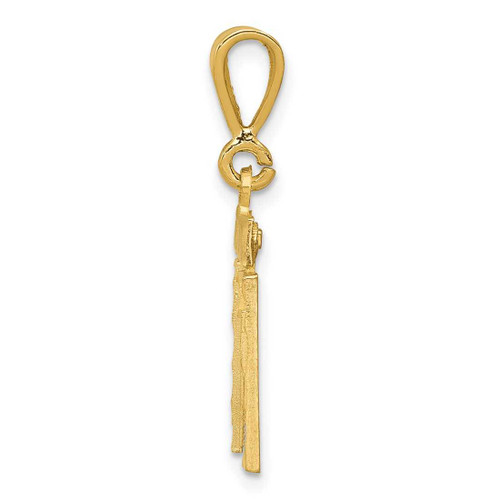 Image of 14K Yellow Gold Small Shiny-Cut Number 11 Charm