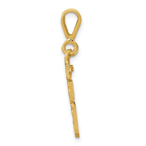 Image of 14K Yellow Gold Small Shiny-Cut Number 16 Pendant