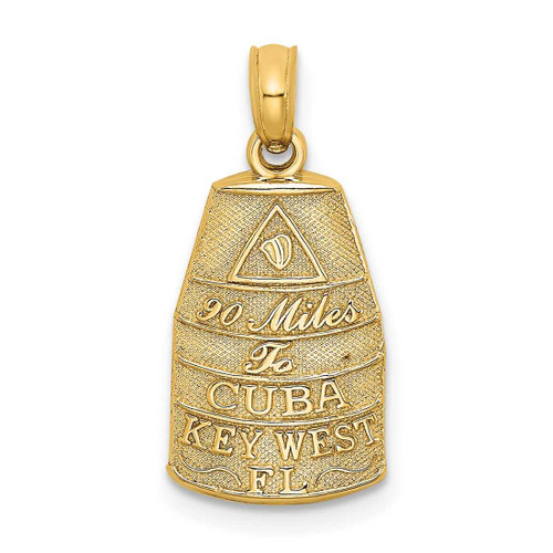 Image of 14K Yellow Gold Small Southernmost Point USA / Key West FL Pendant