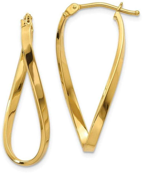 Image of 9mm 14K Yellow Gold Small Twisted Earrings