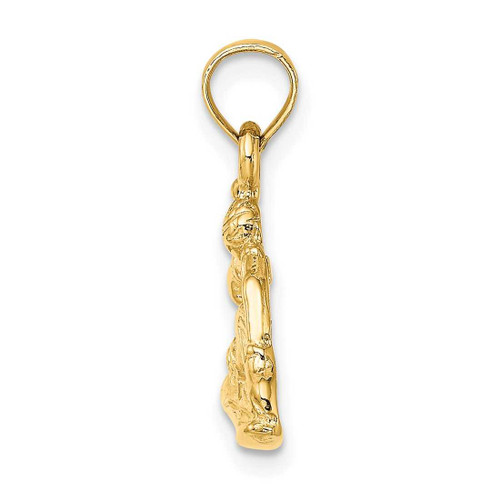 Image of 14K Yellow Gold Snowboarder Pendant