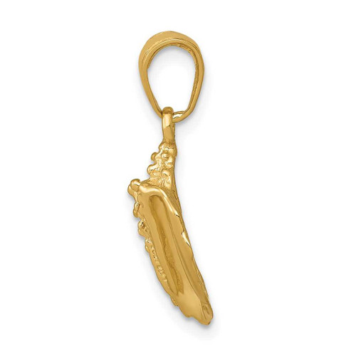 Image of 14K Yellow Gold Solid Polished Conch Shell Pendant