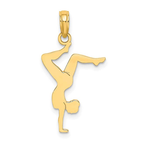 Image of 14K Yellow Gold Solid Polished Gymnast Pendant D1447