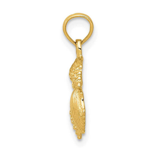 Image of 14K Yellow Gold Solid Polished Mini Shell Cluster Pendant
