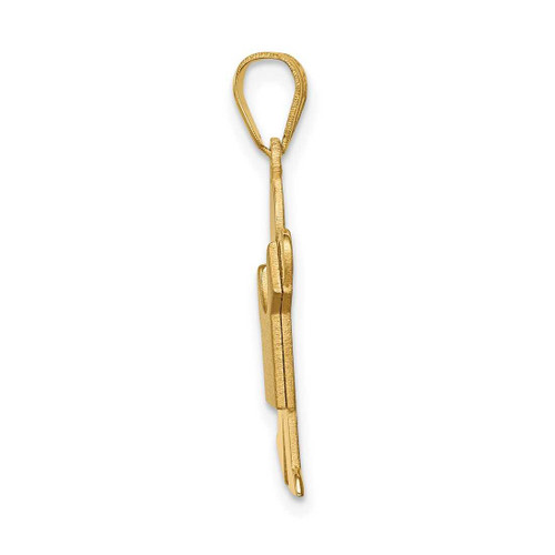 Image of 14K Yellow Gold Solid Satin Boy Charm XK117