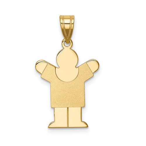 Image of 14K Yellow Gold Solid Satin Boy Pendant XK201