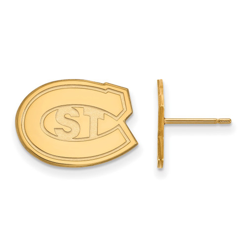 14K Yellow Gold St. Cloud State Small Post Earrings by LogoArt