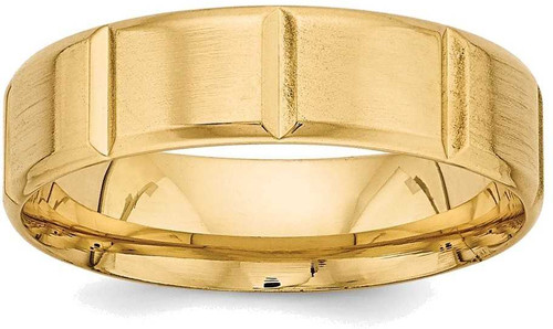 Image of 14K Yellow Gold Standard Comfort Fit Fancy Band Ring YB113S