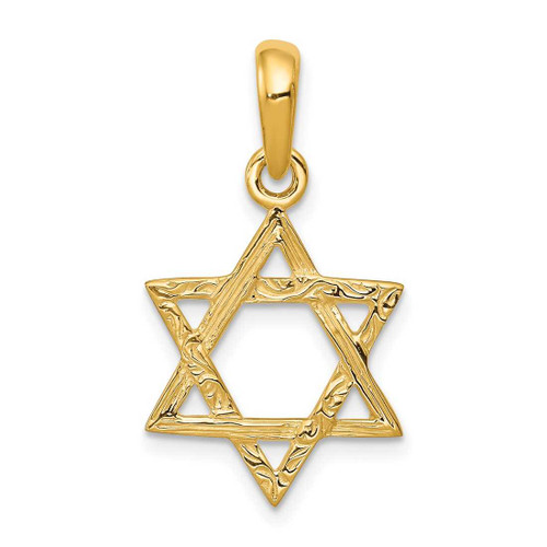 Image of 14K Yellow Gold Star Of David Pendant K533