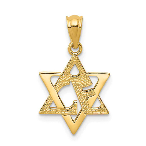 Image of 14K Yellow Gold Star Of David Pendant XR1212