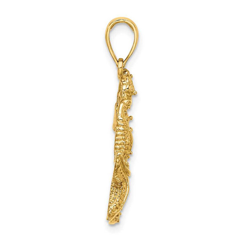 Image of 14K Yellow Gold Starfish & Seahorse Pendant K7809