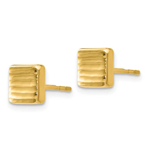 Image of 7mm 14K Yellow Gold Stud Post Earrings