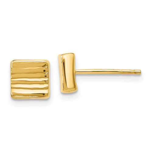 Image of 7mm 14K Yellow Gold Stud Post Earrings