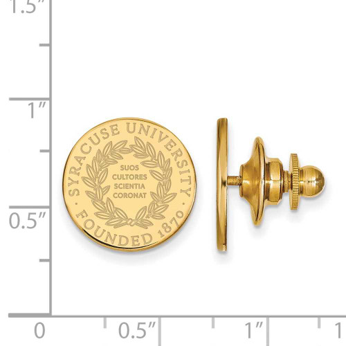 Image of 14K Yellow Gold Syracuse University Crest Lapel Pin by LogoArt