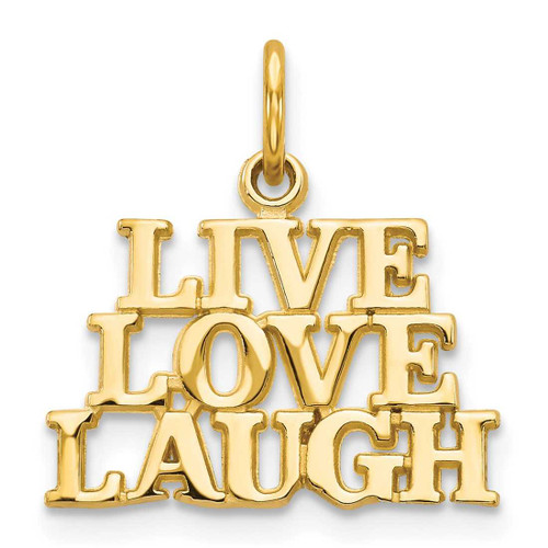 Image of 14K Yellow Gold Talking - Live Love Laugh Charm