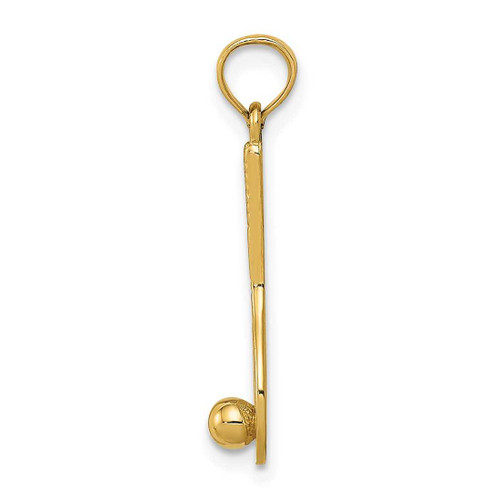 Image of 14K Yellow Gold Tennis Racquet & Ball Pendant