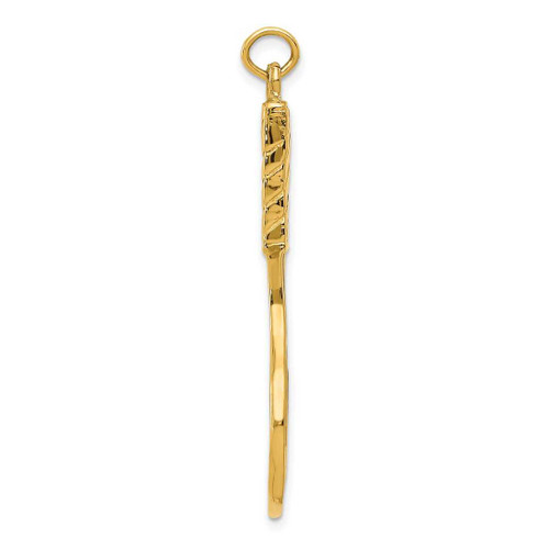 Image of 14K Yellow Gold Tennis Racquet Pendant