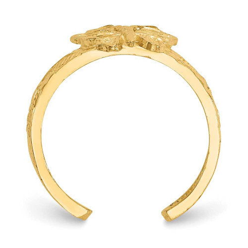 Image of 14K Yellow Gold Textured Butterfly Toe Ring
