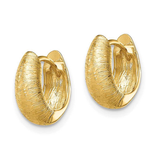 Image of 14K Yellow Gold Textured Hoop Earrings TL1131