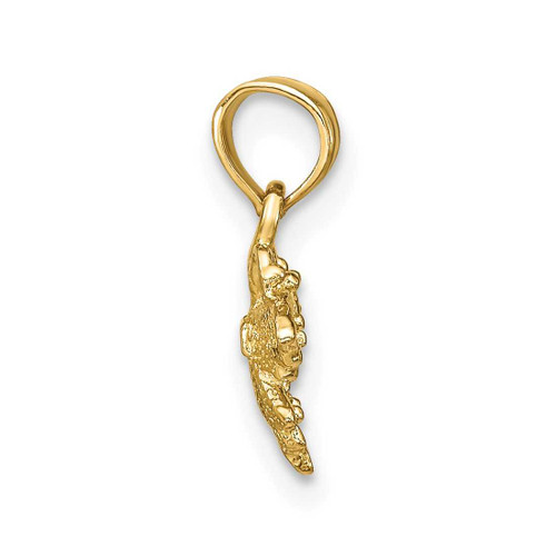 Image of 14K Yellow Gold Textured Mini Butterfly Pendant