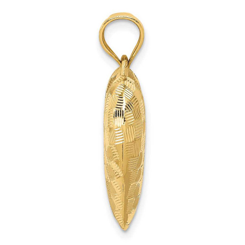 Image of 14K Yellow Gold Textured Puff Heart Pendant K5147