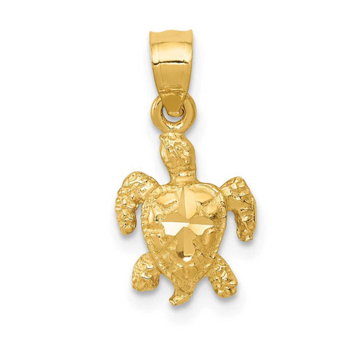 Image of 14K Yellow Gold Turtle Pendant K3297