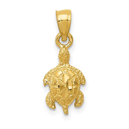 Image of 14K Yellow Gold Turtle Pendant K3299